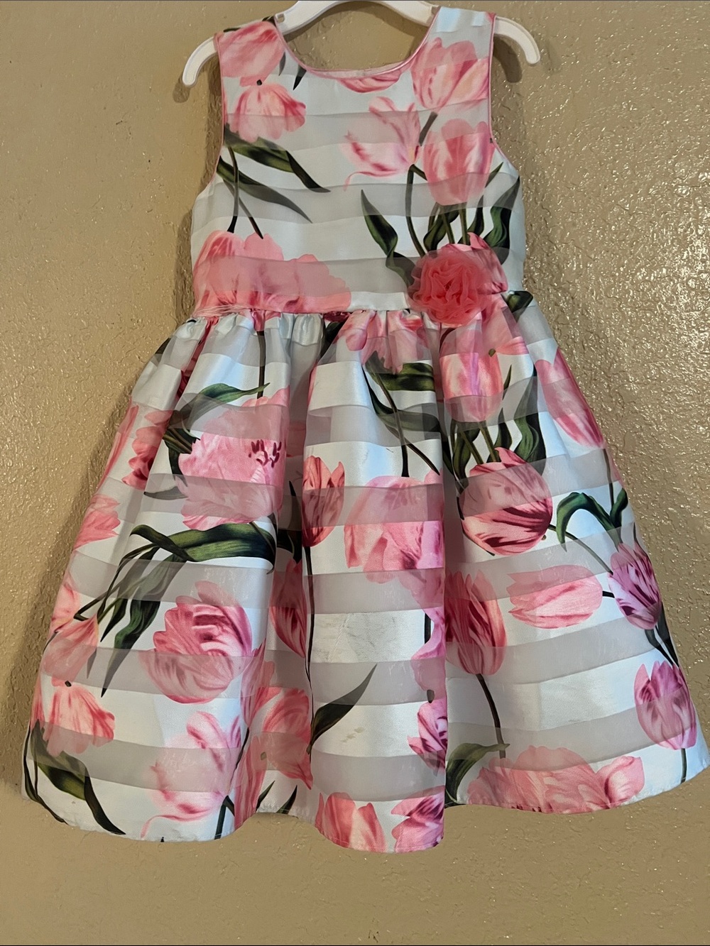 Pippa & Julie Pink Floral A-Line Party Dress